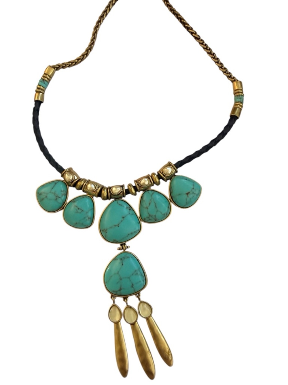 Lucky Brand Brass Statement Necklace